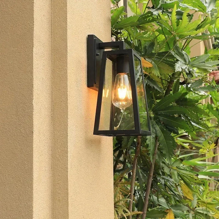 Outdoor Wall Lantern - Trapezoid Frame Wall Light