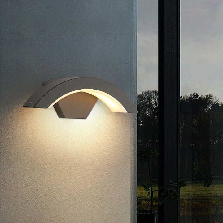 Outdoor Wall Light - Curved Arc Wall Sconce