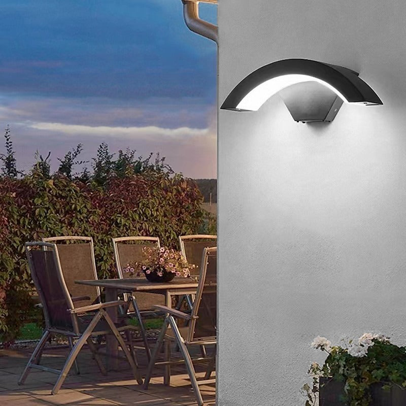 Outdoor Wall Light - Curved Arc Wall Sconce