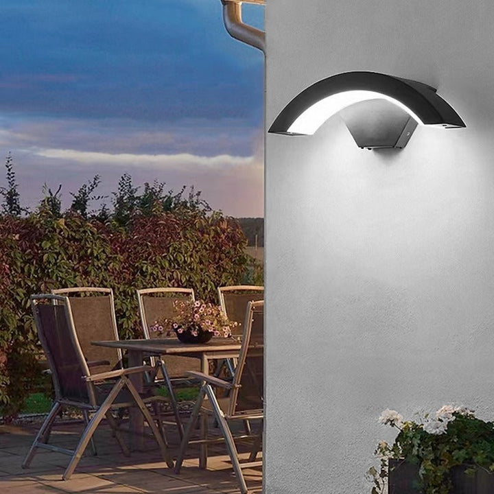 Outdoor Wall Light - Curved Arc Wall Sconce