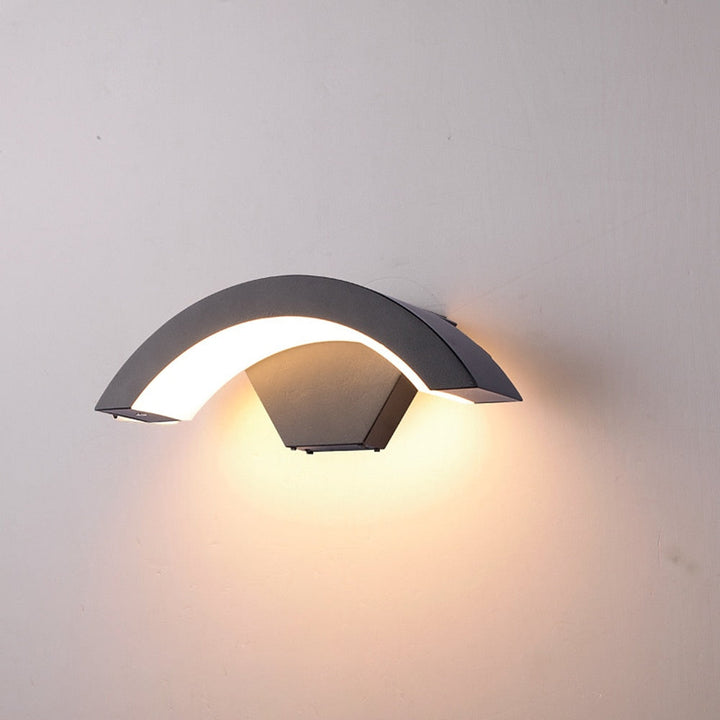 Outdoor Wall Light - Curved Arc Wall Sconce