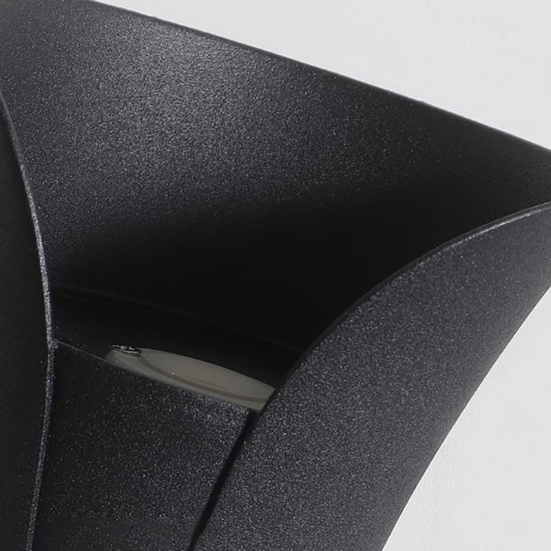 Outdoor Wall Mounted Lamp - Curved Hourglass Up and Down Light
