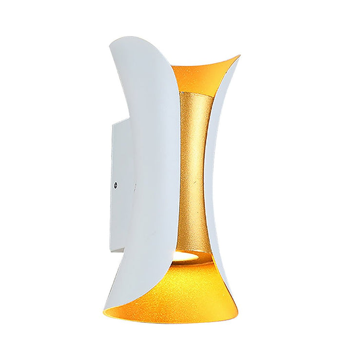 Outdoor Wall Mounted Lamp - Curved Hourglass Up and Down Light