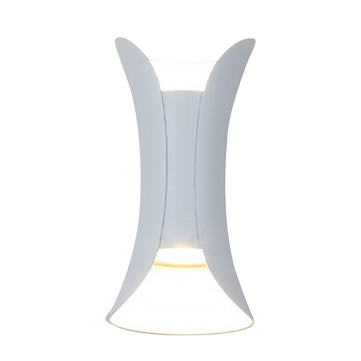 Outdoor Wall Mounted Lamp - Curved Hourglass Up and Down Light