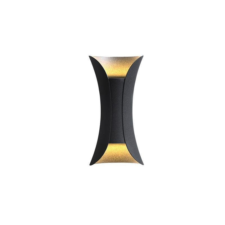 Outdoor Wall Mounted Lamp - Curved Hourglass Up and Down Light