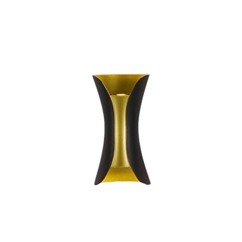 Outdoor Wall Mounted Lamp - Curved Hourglass Up and Down Light