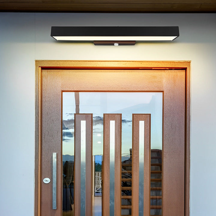 Outdoor Wall Mounted Lamp - Horizontal Linear Bar LED Shade
