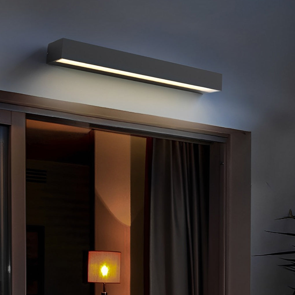 Outdoor Wall Mounted Lamp - Horizontal Rectangular Bar Light