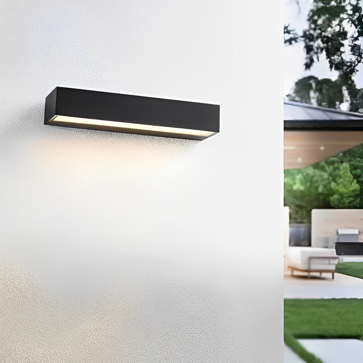 Outdoor Wall Mounted Lamp - Horizontal Rectangular Bar Light