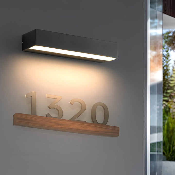 Outdoor Wall Mounted Lamp - Horizontal Rectangular Bar Light