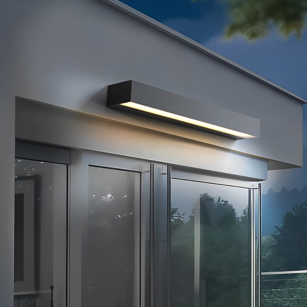 Outdoor Wall Mounted Lamp - Horizontal Rectangular Bar Light