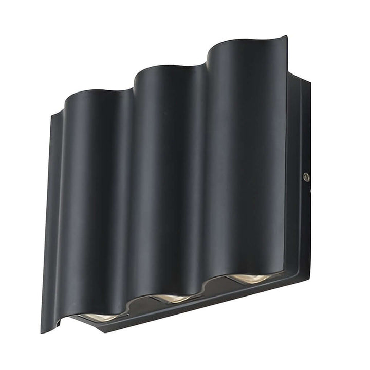 Outdoor Wall Mounted Lamp - Ribbed Cylinder Up and Down Light