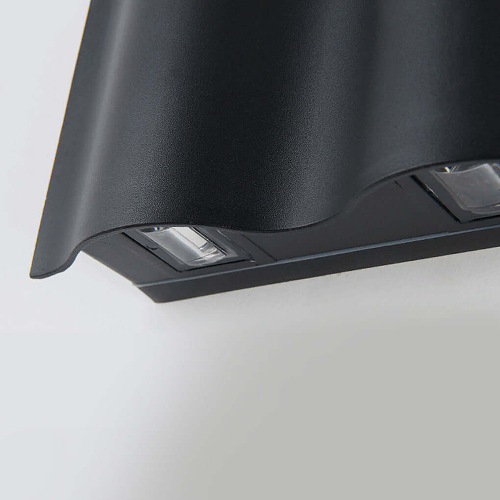 Outdoor Wall Mounted Lamp - Ribbed Cylinder Up and Down Light