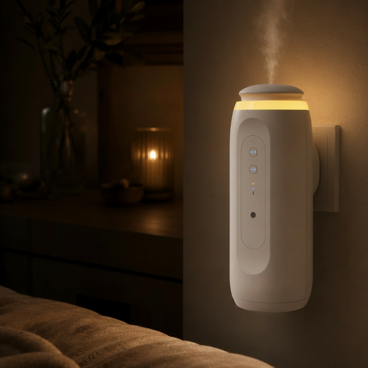 Plug In Aroma Diffuser Night Light Cylindrical Wall Unit