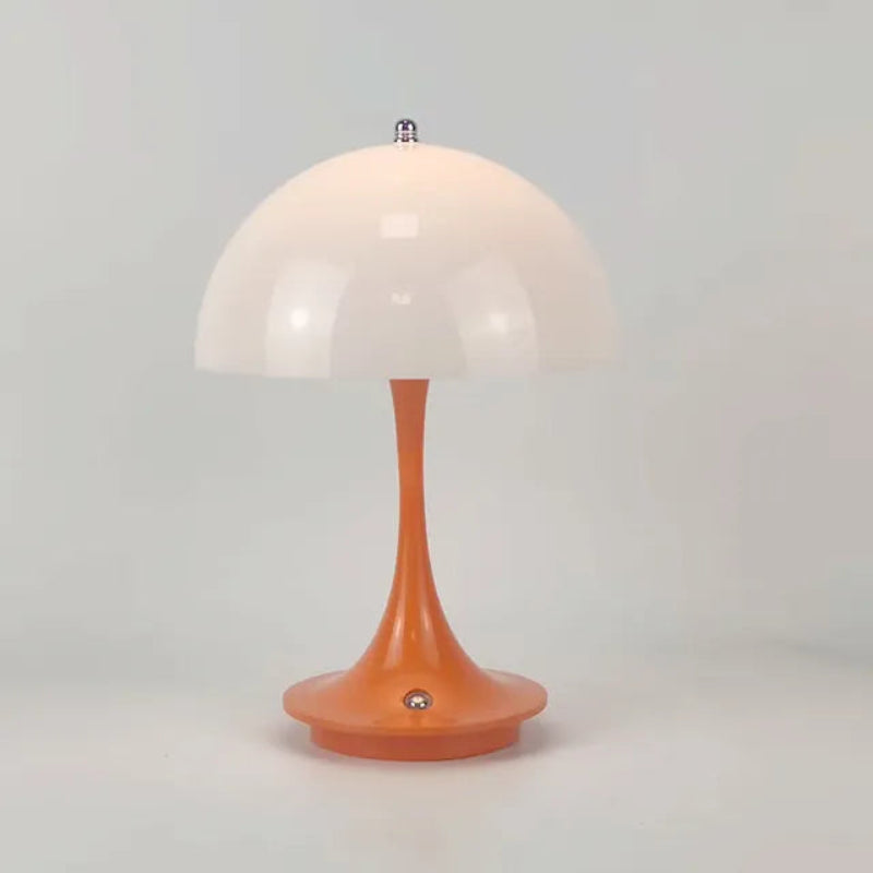 Portable Table Lamp - Domed Shade with Flared Stem Base