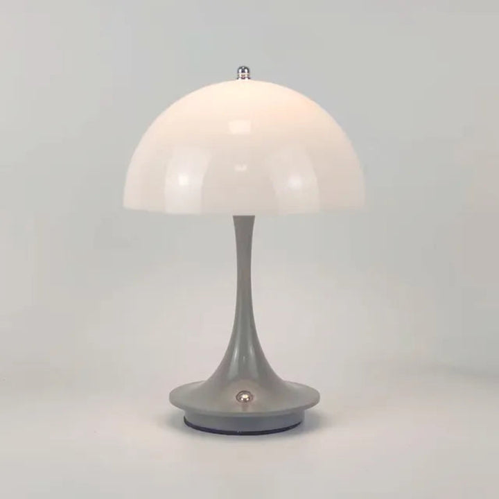 Portable Table Lamp - Domed Shade with Flared Stem Base