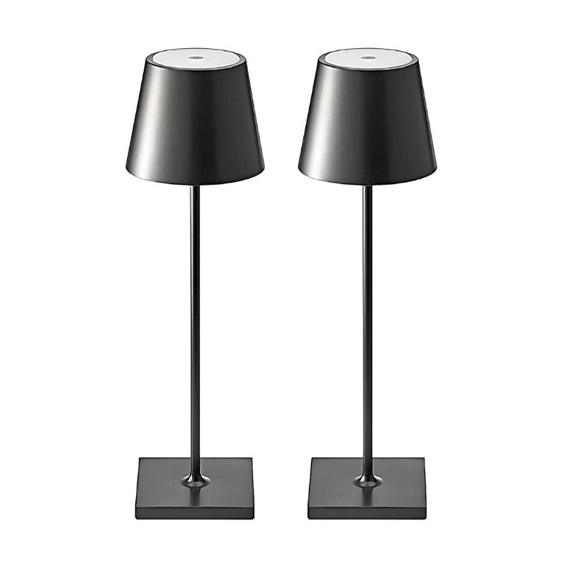 Portable Table Lamp - Tapered Shade with Slim Stem