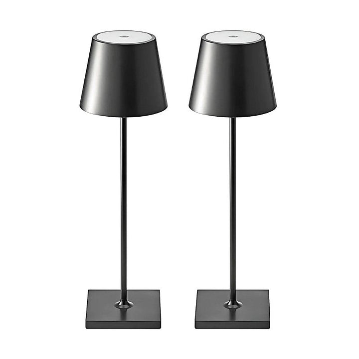 Portable Table Lamp - Tapered Shade with Slim Stem