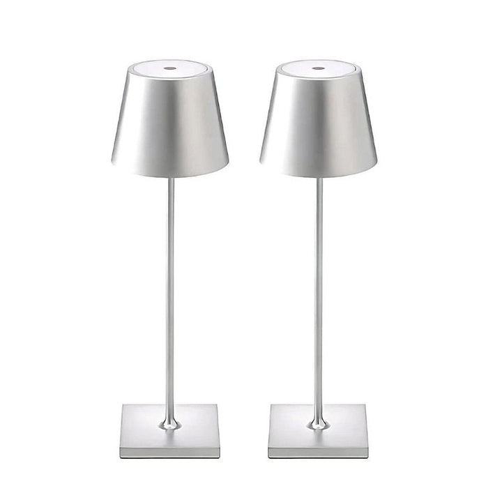 Portable Table Lamp - Tapered Shade with Slim Stem