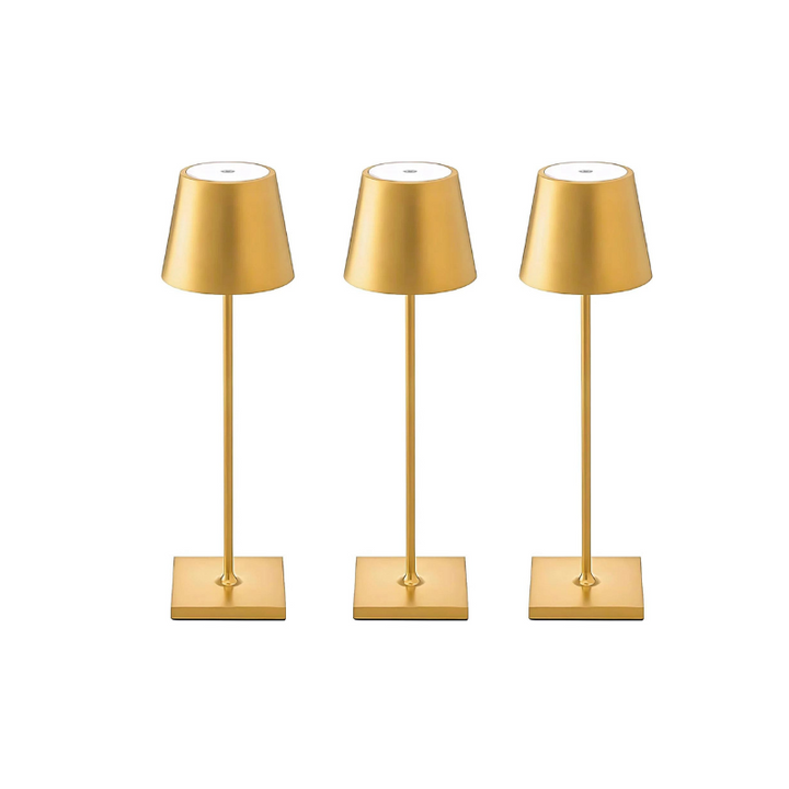 Portable Table Lamp - Tapered Shade with Slim Stem