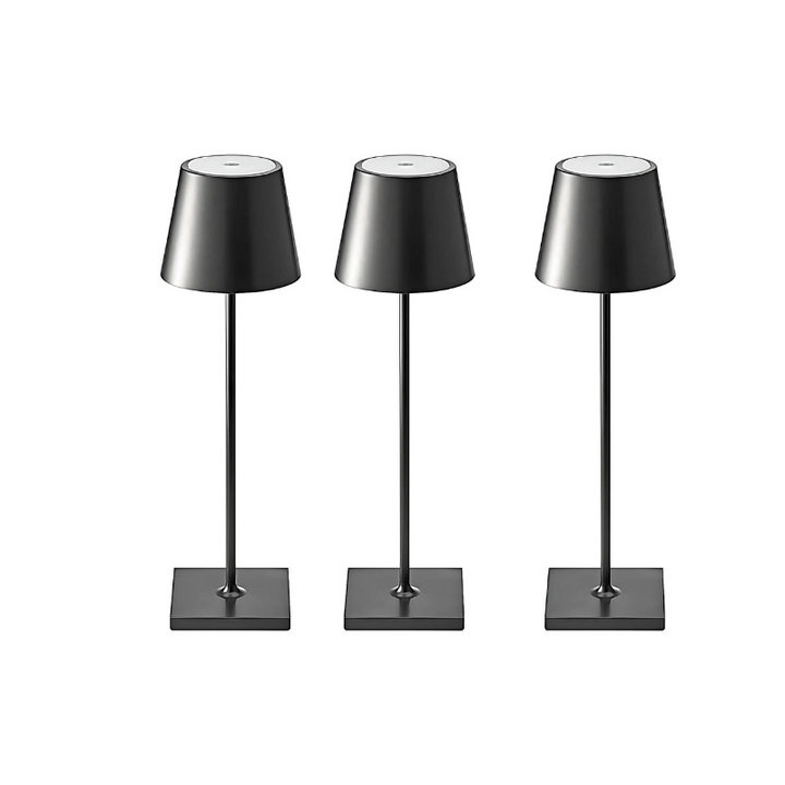 Portable Table Lamp - Tapered Shade with Slim Stem