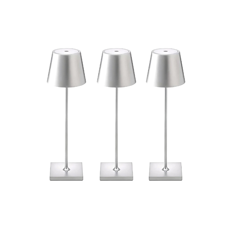 Portable Table Lamp - Tapered Shade with Slim Stem