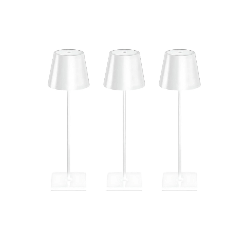 Portable Table Lamp - Tapered Shade with Slim Stem