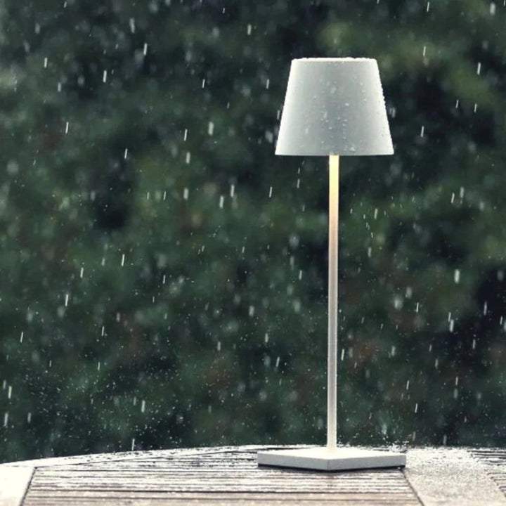 Portable Table Lamp - Tapered Shade with Slim Stem
