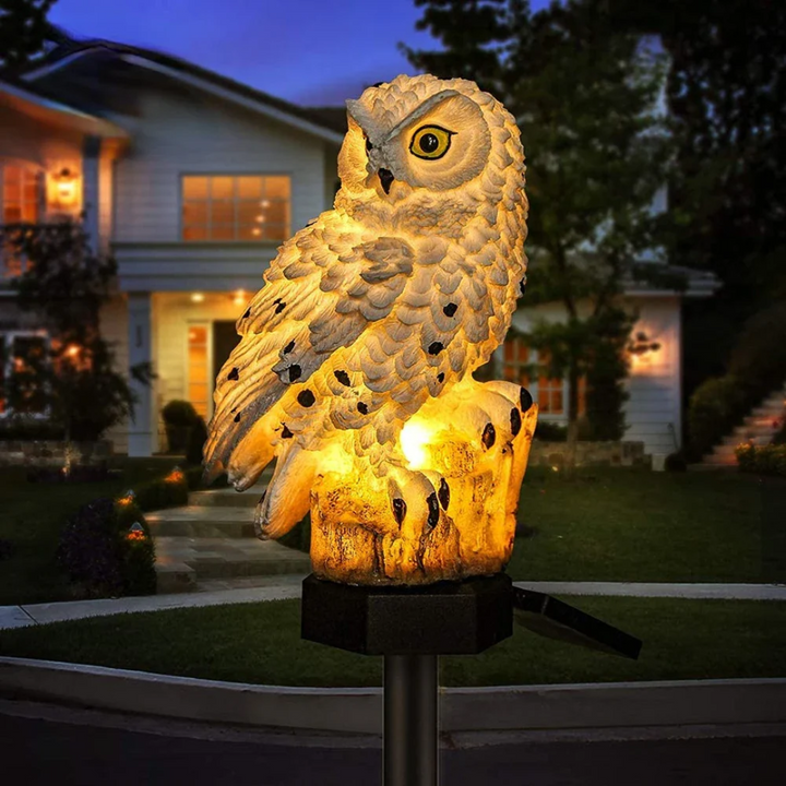 Solar Garden Light - Owl Figure Stake Lamp