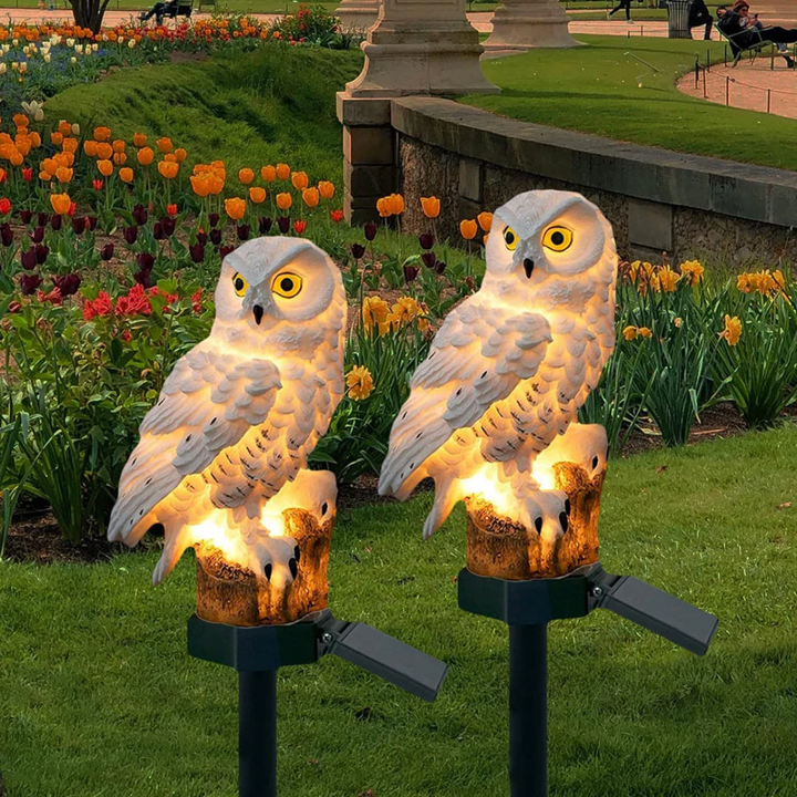 Solar Garden Light - Owl Figure Stake Lamp