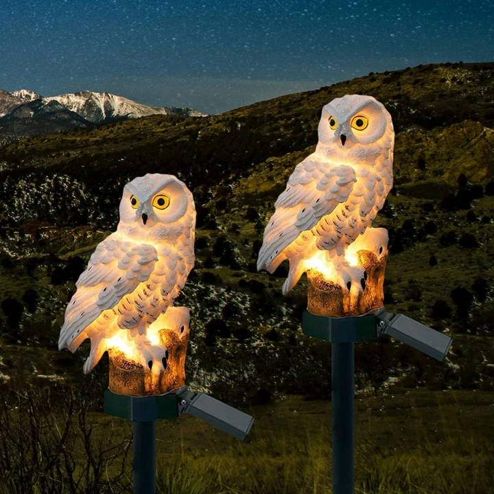 Solar Garden Light - Owl Figure Stake Lamp