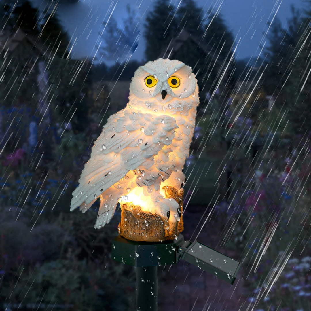 Solar Garden Light - Owl Figure Stake Lamp