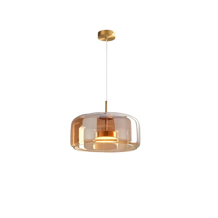 Suspension Pendant Lamp - Bell Shaped Shade with Inner Diffuser