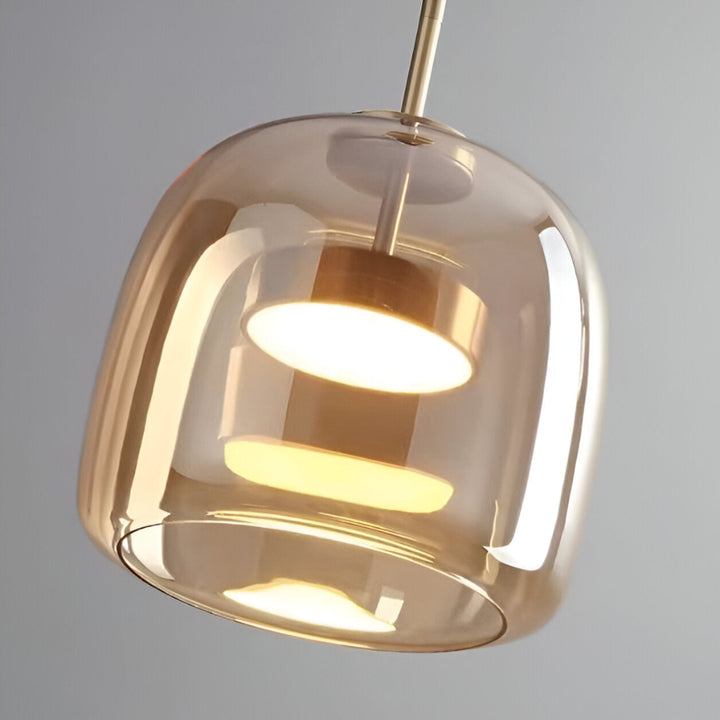 Suspension Pendant Lamp - Bell Shaped Shade with Inner Diffuser