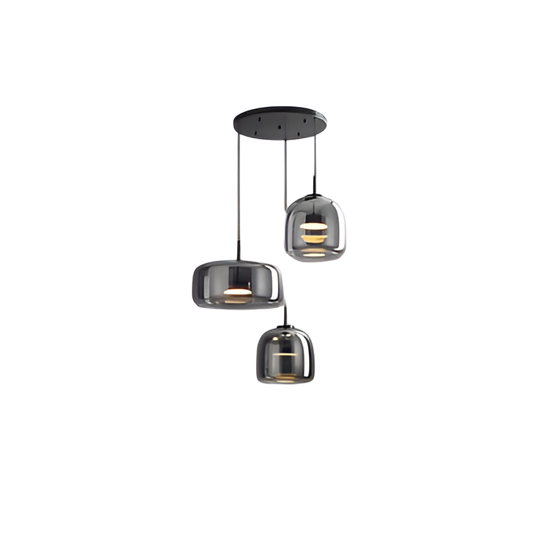 Suspension Pendant Lamp - Bell Shaped Shade with Inner Diffuser