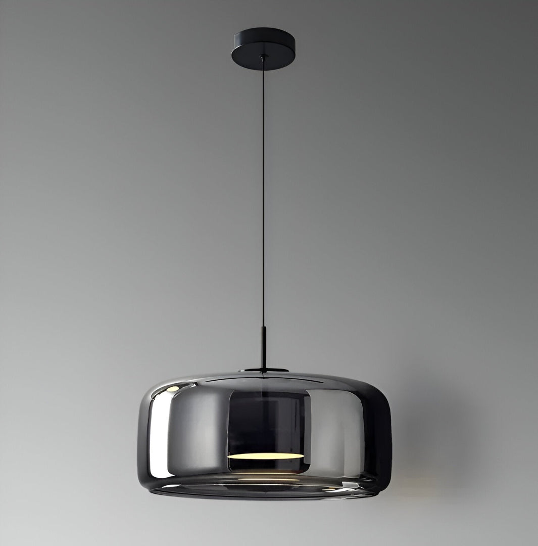 Suspension Pendant Lamp - Bell Shaped Shade with Inner Diffuser