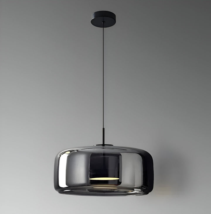 Suspension Pendant Lamp - Bell Shaped Shade with Inner Diffuser