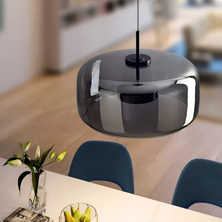 Suspension Pendant Lamp - Bell Shaped Shade with Inner Diffuser