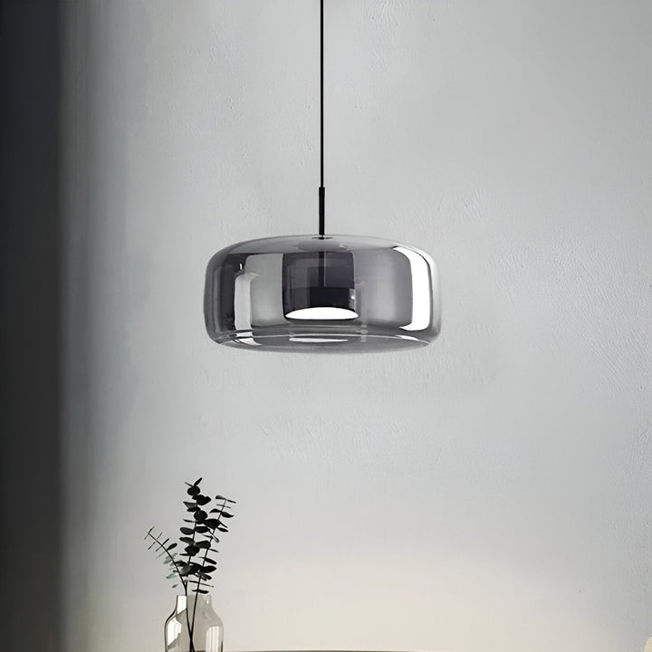 Suspension Pendant Lamp - Bell Shaped Shade with Inner Diffuser
