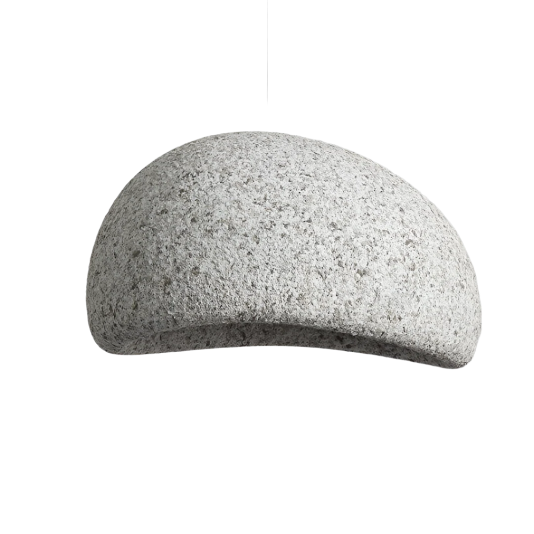 Suspension Pendant Lamp - Domed Pebble Shaped Shade