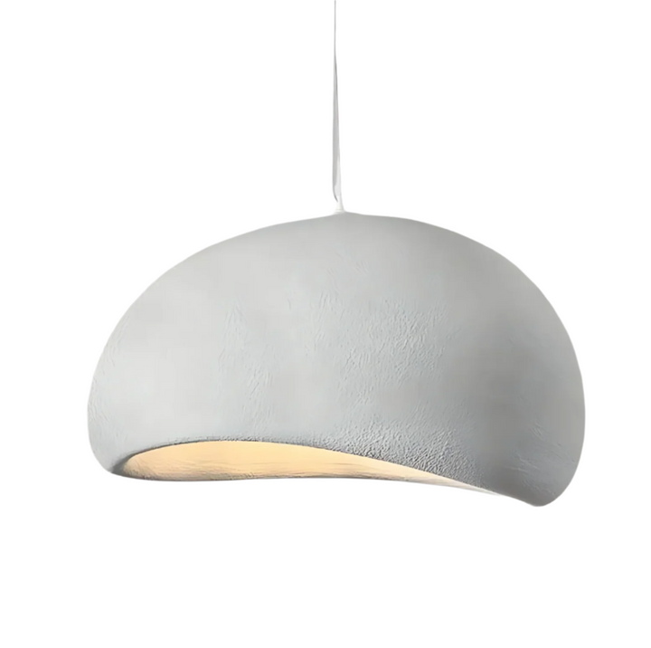 Suspension Pendant Lamp - Domed Pebble Shaped Shade
