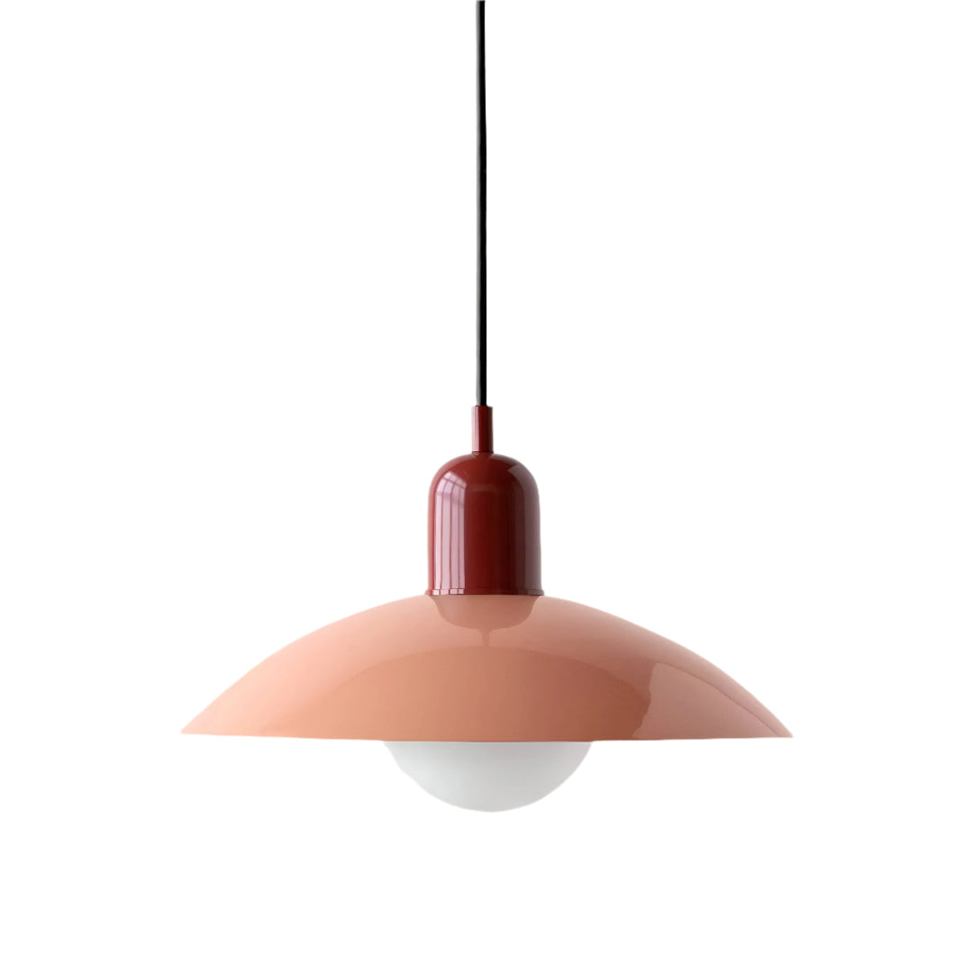 Suspension Pendant Lamp - Domed Shade with Globe