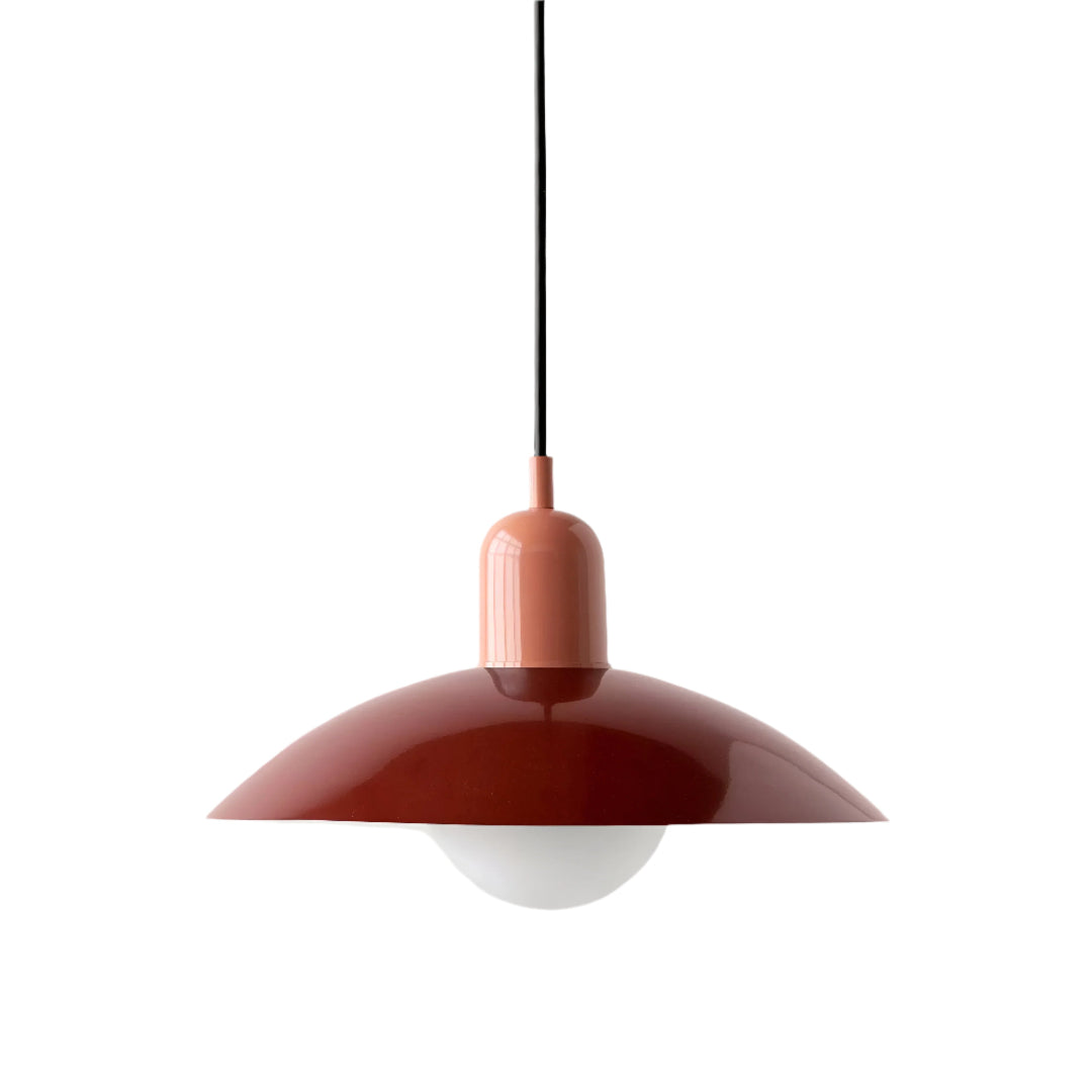 Suspension Pendant Lamp - Domed Shade with Globe