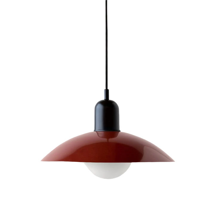 Suspension Pendant Lamp - Domed Shade with Globe