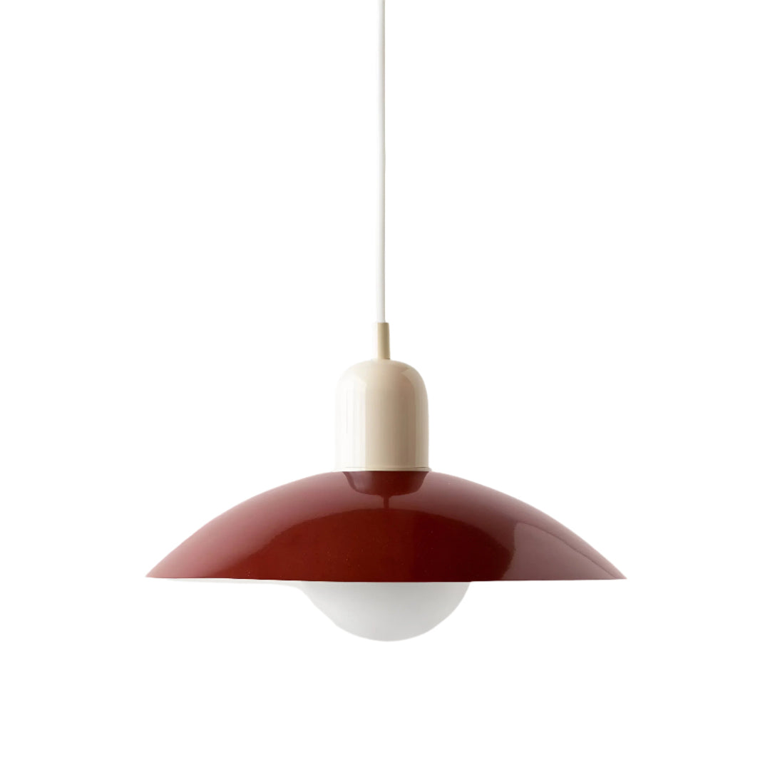 Suspension Pendant Lamp - Domed Shade with Globe