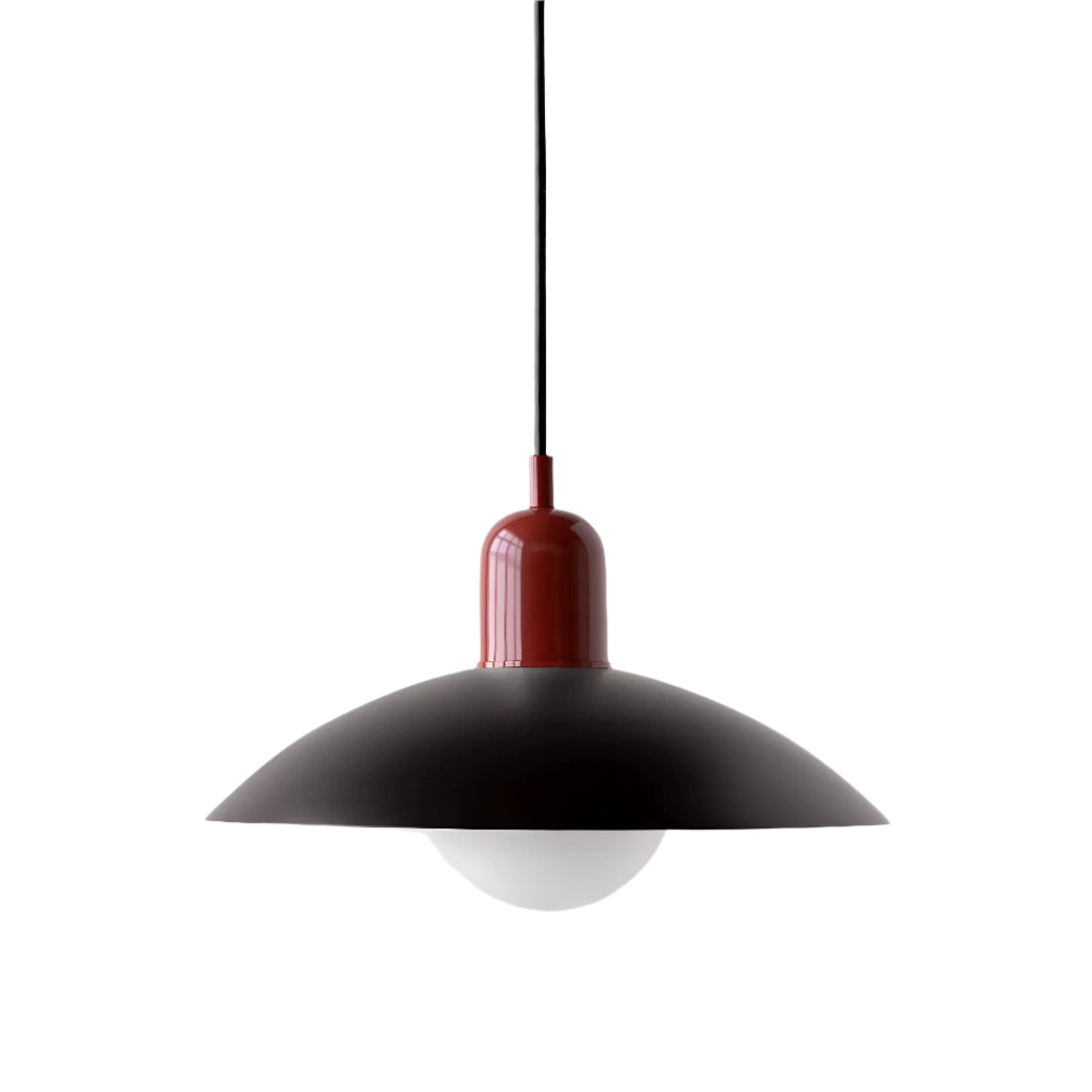 Suspension Pendant Lamp - Domed Shade with Globe
