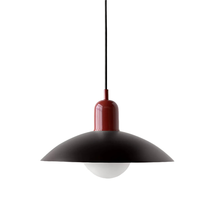Suspension Pendant Lamp - Domed Shade with Globe