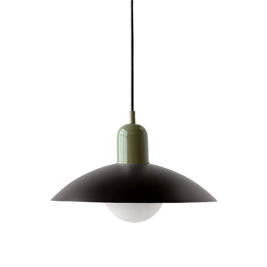 Suspension Pendant Lamp - Domed Shade with Globe