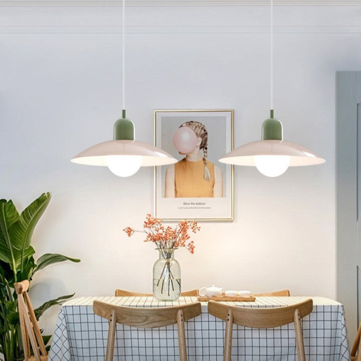 Suspension Pendant Lamp - Domed Shade with Globe