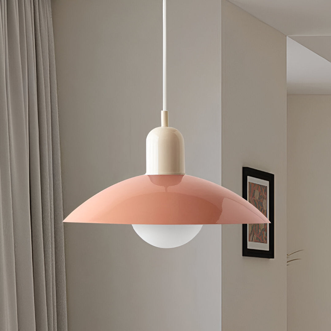 Suspension Pendant Lamp - Domed Shade with Globe
